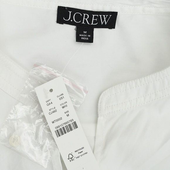 New JCREW Size M Delilah Dress in Cotton Poplin in White $148 CJ492 - Picture 8 of 8